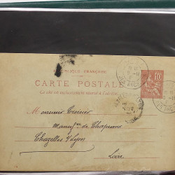 Lot de 90 entiers postaux de France classique - semi moderne en un album.