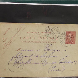 Lot de 90 entiers postaux de France classique - semi moderne en un album.