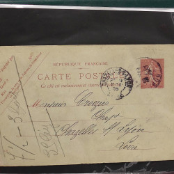 Lot de 90 entiers postaux de France classique - semi moderne en un album.