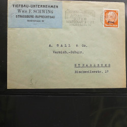 Collection Marcophilie Flammes de Strasbourg 1934-2000 en 2 albums.