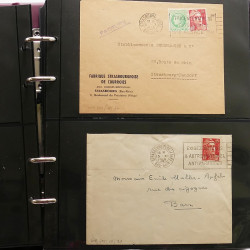 Collection Marcophilie Flammes de Strasbourg 1934-2000 en 2 albums.