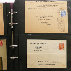 Collection Marcophilie Flammes de Strasbourg 1934-2000 en 2 albums.
