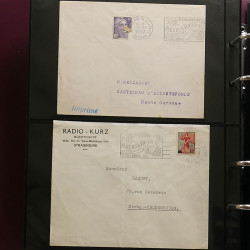 Collection Marcophilie Flammes de Strasbourg 1934-2000 en 2 albums.