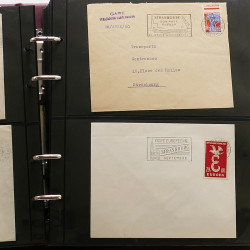 Collection Marcophilie Flammes de Strasbourg 1934-2000 en 2 albums.