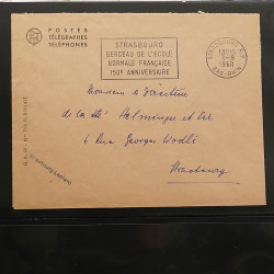 Collection Marcophilie Flammes de Strasbourg 1934-2000 en 2 albums.