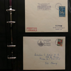 Collection Marcophilie Flammes de Strasbourg 1934-2000 en 2 albums.