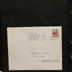 Collection Marcophilie Flammes de Strasbourg 1934-2000 en 2 albums.