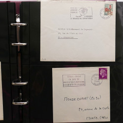 Collection Marcophilie Flammes de Strasbourg 1934-2000 en 2 albums.