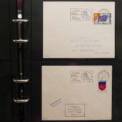 Collection Marcophilie Flammes de Strasbourg 1934-2000 en 2 albums.