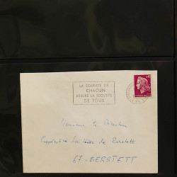 Collection Marcophilie Flammes de Strasbourg 1934-2000 en 2 albums.