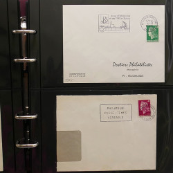 Collection Marcophilie Flammes de Strasbourg 1934-2000 en 2 albums.