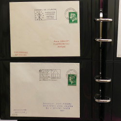 Collection Marcophilie Flammes de Strasbourg 1934-2000 en 2 albums.