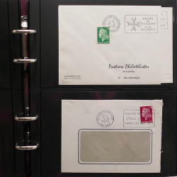 Collection Marcophilie Flammes de Strasbourg 1934-2000 en 2 albums.