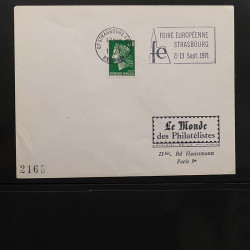 Collection Marcophilie Flammes de Strasbourg 1934-2000 en 2 albums.