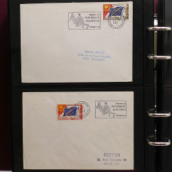 Collection Marcophilie Flammes de Strasbourg 1934-2000 en 2 albums.