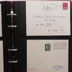 Collection Marcophilie Flammes de Strasbourg 1934-2000 en 2 albums.