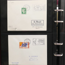 Collection Marcophilie Flammes de Strasbourg 1934-2000 en 2 albums.