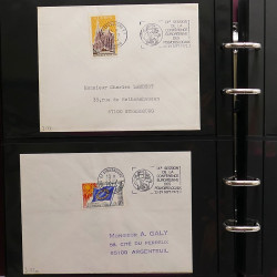 Collection Marcophilie Flammes de Strasbourg 1934-2000 en 2 albums.