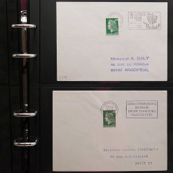 Collection Marcophilie Flammes de Strasbourg 1934-2000 en 2 albums.