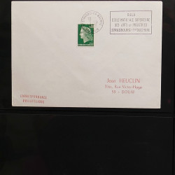 Collection Marcophilie Flammes de Strasbourg 1934-2000 en 2 albums.