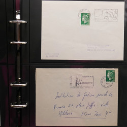 Collection Marcophilie Flammes de Strasbourg 1934-2000 en 2 albums.