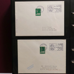 Collection Marcophilie Flammes de Strasbourg 1934-2000 en 2 albums.