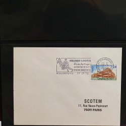 Collection Marcophilie Flammes de Strasbourg 1934-2000 en 2 albums.