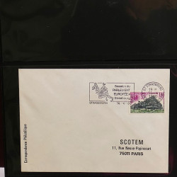 Collection Marcophilie Flammes de Strasbourg 1934-2000 en 2 albums.