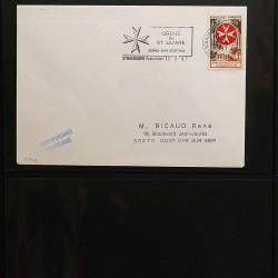 Collection Marcophilie Flammes de Strasbourg 1934-2000 en 2 albums.