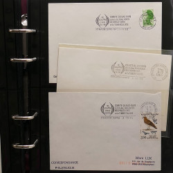 Collection Marcophilie Flammes de Strasbourg 1934-2000 en 2 albums.