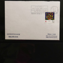 Collection Marcophilie Flammes de Strasbourg 1934-2000 en 2 albums.