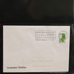 Collection Marcophilie Flammes de Strasbourg 1934-2000 en 2 albums.