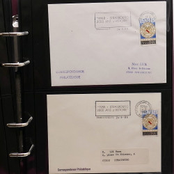 Collection Marcophilie Flammes de Strasbourg 1934-2000 en 2 albums.