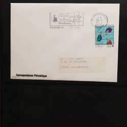 Collection Marcophilie Flammes de Strasbourg 1934-2000 en 2 albums.