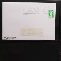 Collection Marcophilie Flammes de Strasbourg 1934-2000 en 2 albums.