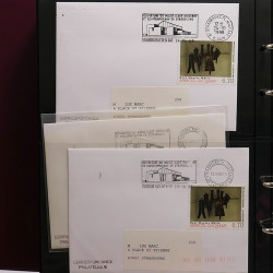 Collection Marcophilie Flammes de Strasbourg 1934-2000 en 2 albums.
