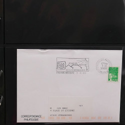 Collection Marcophilie Flammes de Strasbourg 1934-2000 en 2 albums.