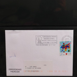 Collection Marcophilie Flammes de Strasbourg 1934-2000 en 2 albums.