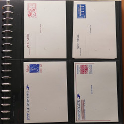 Lot d'entiers postaux et commémoratifs de France en album Lindner.