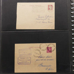 Lot d'entiers postaux et commémoratifs de France en album Lindner.