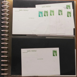 Lot d'entiers postaux et commémoratifs de France en album Lindner.