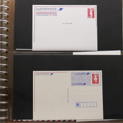 Lot d'entiers postaux et commémoratifs de France en album Lindner.