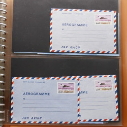 Lot d'entiers postaux et commémoratifs de France en album Lindner.