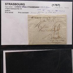 Collection Marcophilie Strasbourg et Alsace classique en un album.