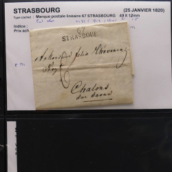 Collection Marcophilie Strasbourg et Alsace classique en un album.