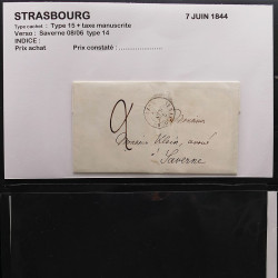 Collection Marcophilie Strasbourg et Alsace classique en un album.