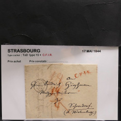 Collection Marcophilie Strasbourg et Alsace classique en un album.