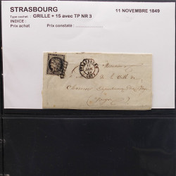 Collection Marcophilie Strasbourg et Alsace classique en un album.