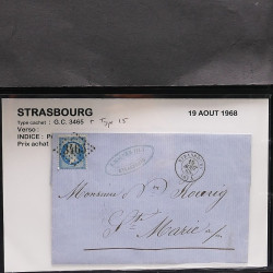 Collection Marcophilie Strasbourg et Alsace classique en un album.