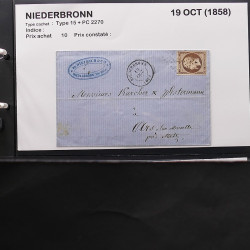 Collection Marcophilie Strasbourg et Alsace classique en un album.